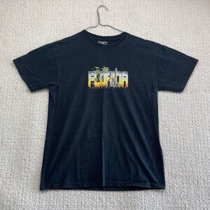Y2K Vintage Steve and Barry's Florida Sunshine State Print T-Shirt Black Sz M